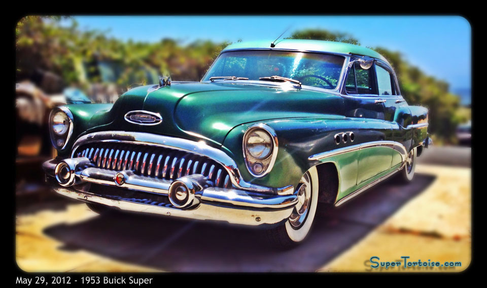 Front - THE SUPER TORTOISE - 1953 Buick Super Series 52 V8 322 Nailhead with Dynaflow - La Selva Beach, CA - Mild Custom THE SUPER TORTOISE - 1953 53 Buick Super Series 52 V8 322 Nailhead with Dynaflow Transmission Dark Green with Light Green Trim - La Selva Beach, CA - Mild Custom Restoration Project (For Sale?)